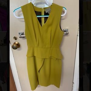 Aryn K Mustard yellow dress